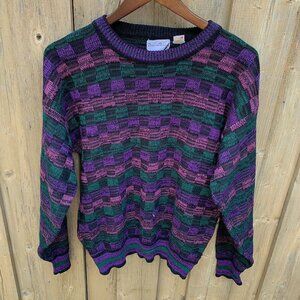Vintage Oscar De la Renta Coogi Style Knit Sweater Medium